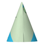 Junge, 4. Geburtstag Dinosaurier Partyhütchen (Rückseite)