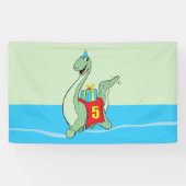 Junge, 5. Geburtstag Dinosaurier Banner (Horizontal)