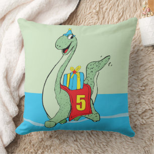 Junge, 5. Geburtstag Dinosaurier Kissen
