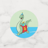Junge, 5. Geburtstag Dinosaurier Konfetti (Klein Vorderseite)