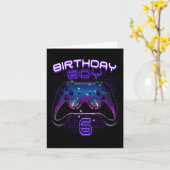 Junge 6 Video Game Controller Gamer 6. Geburtstag  Karte (Gelbe Blume)