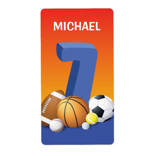 Junge 7. Geburtstag Sportbälle (Vorne)