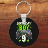 Junge 9 Video Game Controller Gamer 9. Geburtstag Schlüsselanhänger (Vorderseite)
