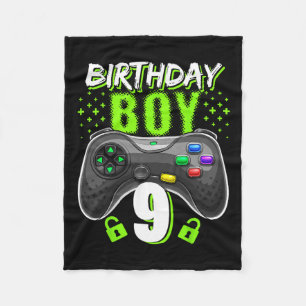 Junge 9 Videospiel-Controller Gamer 9. Geburtstag Fleecedecke