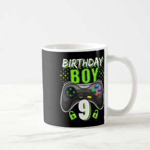 Junge 9 Videospiel-Controller Gamer 9. Geburtstag Kaffeetasse