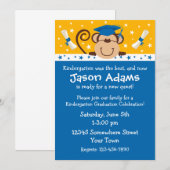 Junge Affe Abschluss Einladung (Vorne/Hinten)