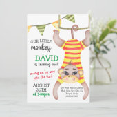 Junge Affe Erstgeburt Wild Ein Zirkus Affe Einladung (Stehend Vorderseite)