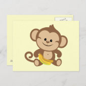 Junge Affe mit Banana Postkarte (Vorne/Hinten)