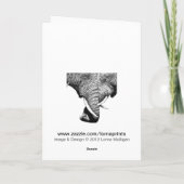 Junge afrikanische Elefant-Jahrestags-Karte Karte (Rückseite)