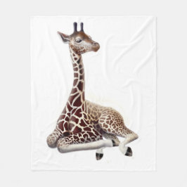 Junge afrikanische Giraffe an der Fleecedecke