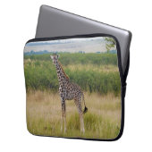 Junge afrikanische Giraffe in der Laptopschutzhülle (Vorderseite Links)