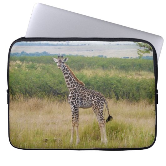 Junge afrikanische Giraffe in der Laptopschutzhülle (Vorderseite)