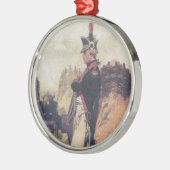 Junge Alexander Hamilton-Verzierung Silbernes Ornament (Links)