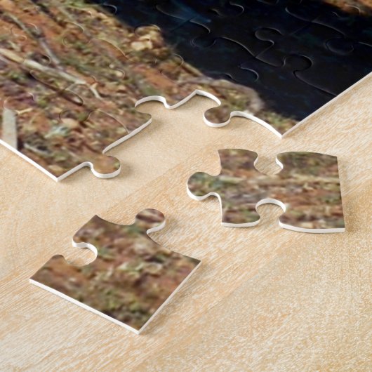 Junge Alpacas, weiß und braun, Puzzle (Seite)