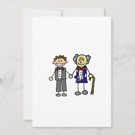 Junge, alte weiße asiatische Schwulenwälder Einladung (Vorderseite)