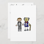 Junge, alte weiße asiatische Schwulenwälder Einladung (Vorne/Hinten)