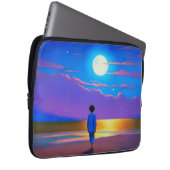 Junge am Strand, Gazan am Mond Laptopschutzhülle (Vorne Rechts)