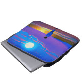 Junge am Strand, Gazan am Mond Laptopschutzhülle (Vorne Knopf)