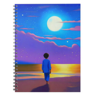 Junge am Strand, Gazan am Mond Notizblock