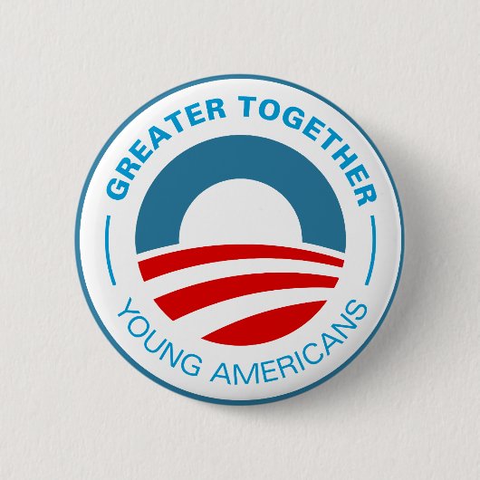 Junge Amerikaner für Obama Button (Vorderseite)