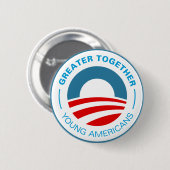 Junge Amerikaner für Obama Button (Vorne & Hinten)