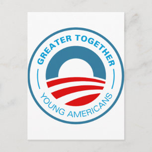 Junge Amerikaner für Obama Postkarte