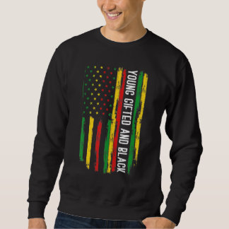 Junge Amerikaner und schwarzer Stolz schwarze Gesc Sweatshirt