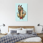 Junge Amerikanerin Leinwanddruck (Insitu (Schlafzimmer))