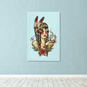 Junge Amerikanerin Leinwanddruck (Insitu (Holzboden))