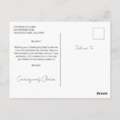 Junge amerikanische Ureinwohner posieren auf der H Postkarte (Rückseite)