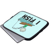 Junge angelt laptopschutzhülle (Vorne Knopf)