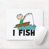 Junge angelt mousepad (Mit Mouse)