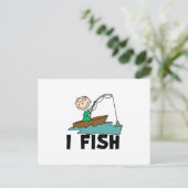 Junge Angler Postkarte (Stehend Vorderseite)