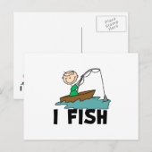 Junge Angler Postkarte (Vorne/Hinten)