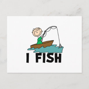 Junge Angler Postkarte