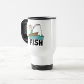 Junge Angler Reisebecher (Vorderseite Links)