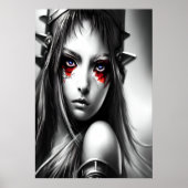 Junge Anime-Krieger | AI Art Poster (Vorne)