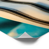 junge, arme, braune Mädchen aus Nordafrika Poster (Ecke)