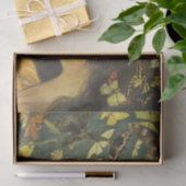 Junge asiatische Frau mit schönen Schmetterlingen Seidenpapier (Geschenk)