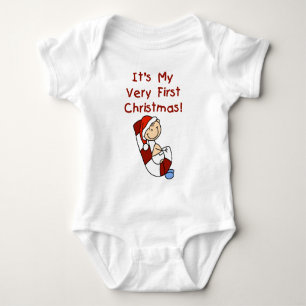 Junge auf Candy Cane 1. Weihnachten Baby Strampler
