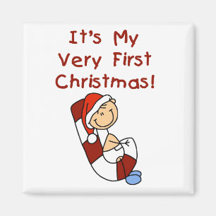 Junge auf Candy Cane 1. Weihnachten Magnet