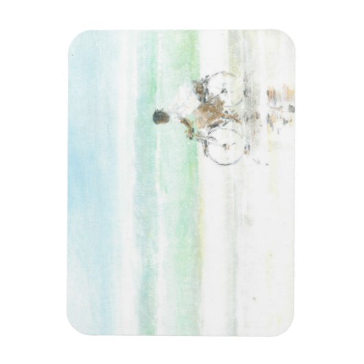 Junge auf dem Fahrrad Magnet (Vertikal)