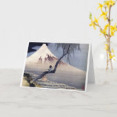 Junge auf dem Fuji, Hokusai Karte (Gelbe Blume)