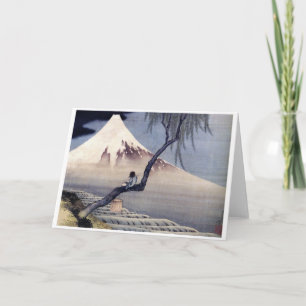 Junge auf dem Fuji, Hokusai Karte