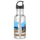 Junge auf dem Strand Stainless Steel Water Flasche Edelstahlflasche (Vorderseite)