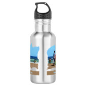 Junge auf dem Strand Stainless Steel Water Flasche Edelstahlflasche (Rückseite)