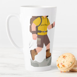 Junge auf dem Weg zur Schule Spezial-Tasse Milchtasse