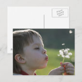 Junge auf der Löwenwiese. Postkarte (Vorne/Hinten)