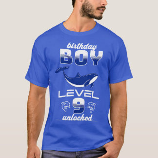 Junge auf der Stufe 9 unverschlossene Delfin-Liebh T-Shirt