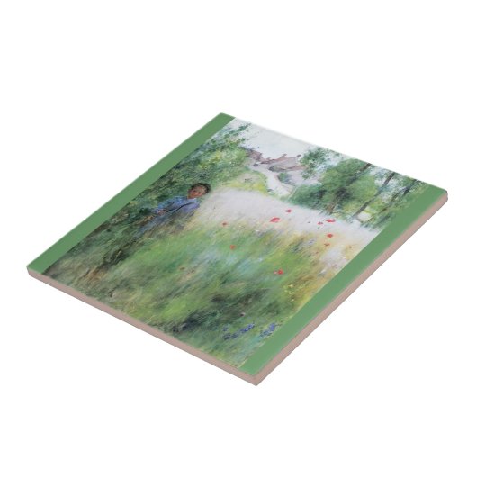 Junge auf der Wiese Fliese (Seite)